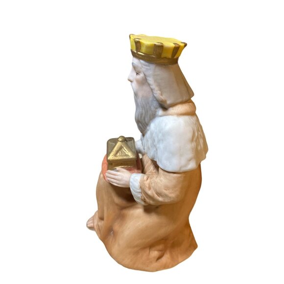 Homco 5603 CERAMIC CHRISTMAS NATIVITY Kneeling WISEMAN REPLACEMENT - Picture 6 of 12